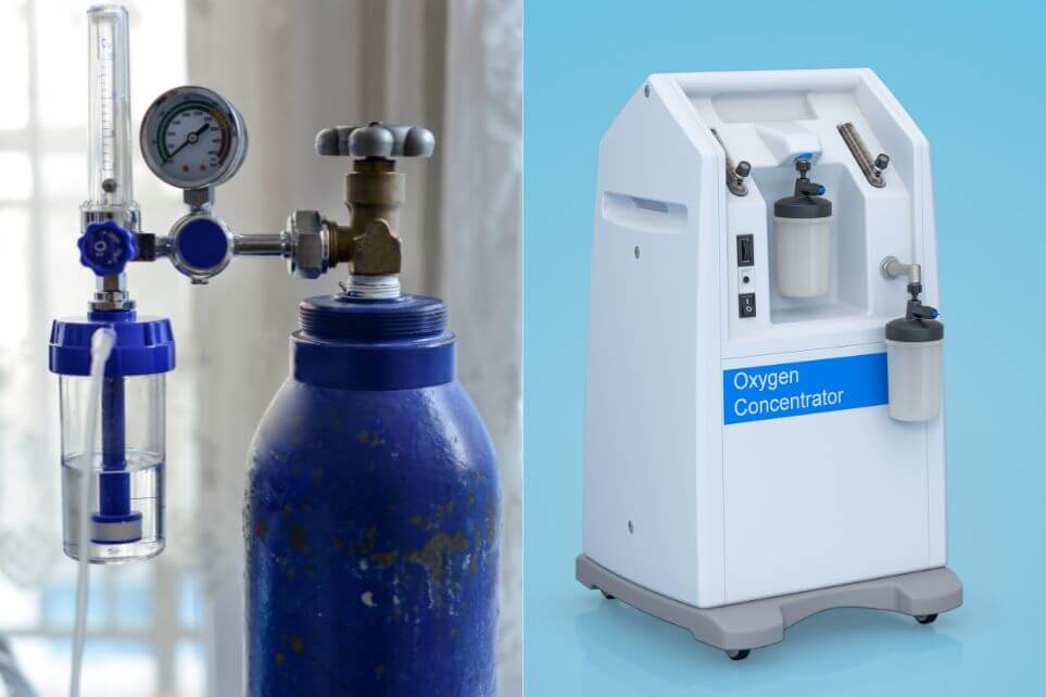 OXYGEN CYLINDER AND CONCENTRATOR